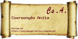 Cseresnyés Anita névjegykártya